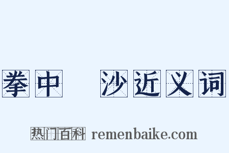 拳中掿沙近义词是什么意思的图片